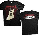 Metallica Heren Tshirt -S- Eet Fuk Zwart