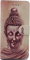 iPhone XS Max Hoesje met Print - Portemonnee Book Case - Kaarthouder & Magneetlipje - Buddha Blauw