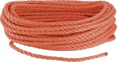 Polypropyleen multi-functionele touw 6 mm x 20 m, kleur oranje