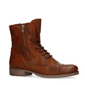 Sacha - Dames - Combat boots bruin met imitatiebont - Maat 40