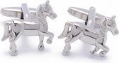 Manchetknopen - Paard Paarden Zilver