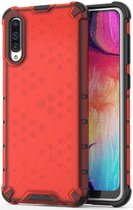 4smarts HEXAGON Hard Cover Samsung Galaxy A50 Hoesje Rood