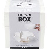 Boîte d'explosion, dim.7x7x7.5 + 12x12x12 cm, blanc cassé, 1pièce