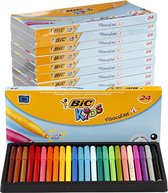 Kleurstiften - Viltstiften - Stiften Dikke Punt - Diverse Kleuren - Lijndikte: 3mm - Visa Color - 12x24 Stuks