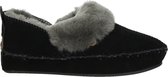 Warmbat Dames Pantoffels Polarfox Women Suede - Zwart - Maat 41