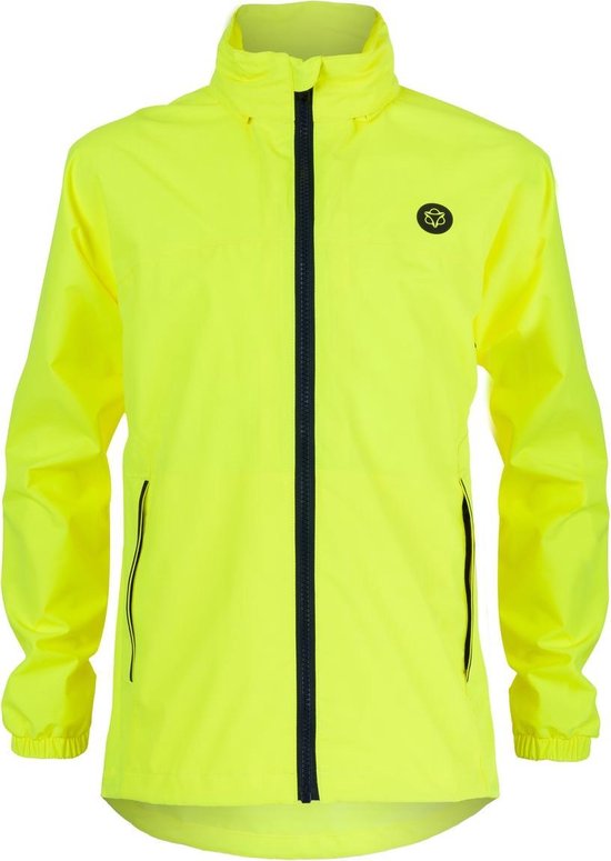 AGU GO Kids Regenjas Essential - Fluo Geel - 152 - Meisjes & Jongens - Waterdicht & Ademend