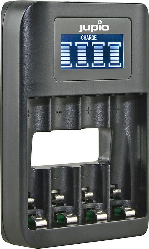 JUPIO USB 4-slots Battery Fast Charger LCD