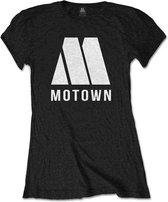 Motown Records Dames Tshirt -S- M Logo Zwart