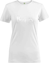 The Beatles Dames Tshirt -L- Drop T Logo Wit