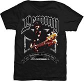 Lemmy Kilmister Heren Tshirt -L- Iron Cross 49% Zwart