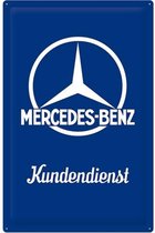 Mercedes-Benz Kundendienst Reliëf Metalen Bord 60 x 40 cm