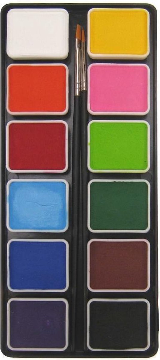 Aqua rechthoek schminkpallet