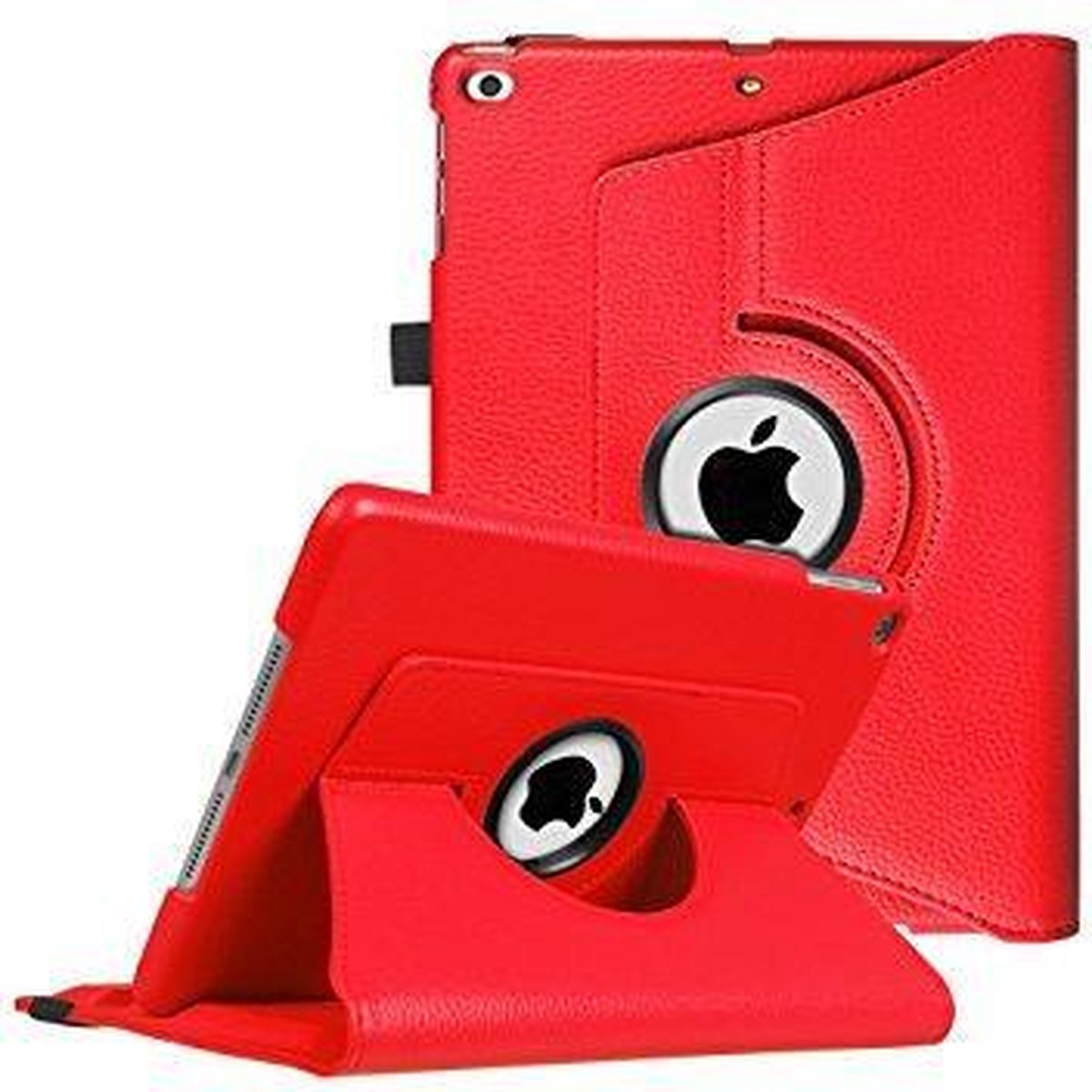 iPad 2018 9.7 inch PU leren Draaibare hoes Rood