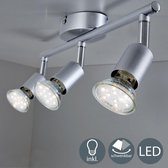 B.K.Licht - Plafondspots - met 3 lichtpunten - GU10 fitting - railverlichting - opbouwspots - incl. 3x GU10 - 3.000K - 250Lm