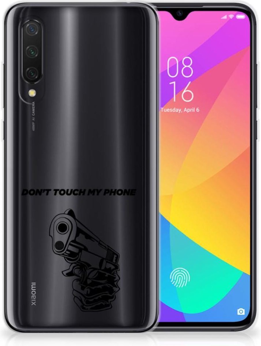 Xiaomi Mi 9 Lite Silicone-hoesje Gun Don't Touch My Phone