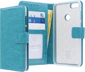 Motorola Moto E6 Play Bookcase hoesje - CaseBoutique - Effen Turquoise - Kunstleer