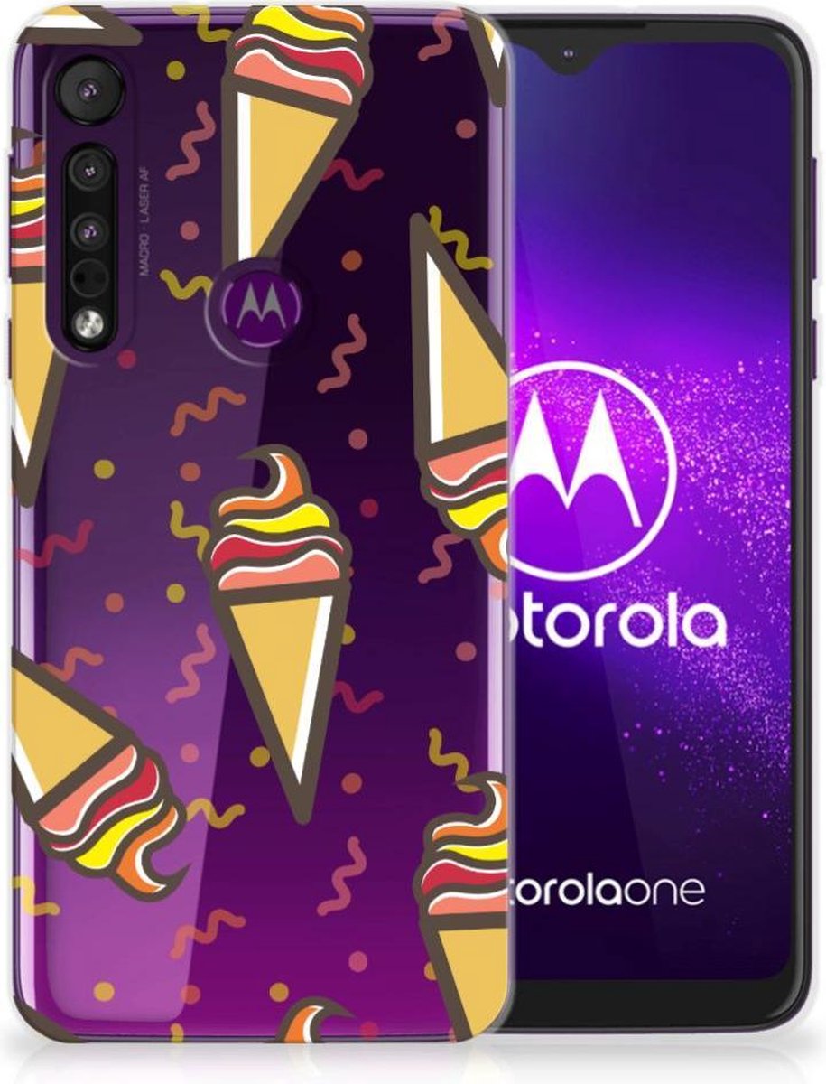 TPU Hoesje voor Motorola One Macro Siliconen Case Icecream