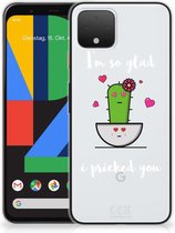 Google Pixel 4 Telefoonhoesje met Naam Cactus Glad