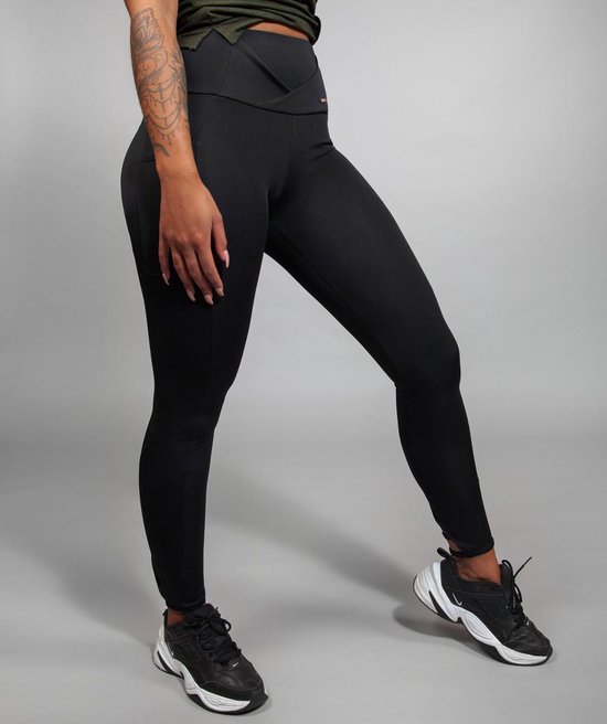 Marrald Ladder Pocket Sportlegging Zwart XS - legging zakken dames yoga fitness van Marrald — afbeelding 2