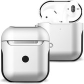 Case Geschikt voor AirPods Hoesje Hoes Hard Cover - Hoesje Geschikt voor Apple Airpods 1/2 Case - Wit
