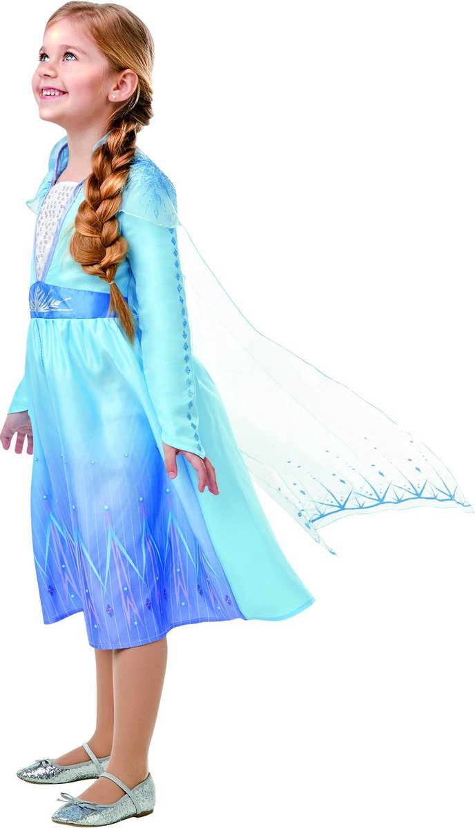 Déguisement Elsa avec tresse La Reine des Neiges 2 - 7/8 ans Rubie