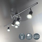 B.K.Licht - Plafondspots - met 6 lichtpunten - GU10 fitting - railverlichting - opbouwspots - incl. 6x GU10 - 3.000K - 250Lm