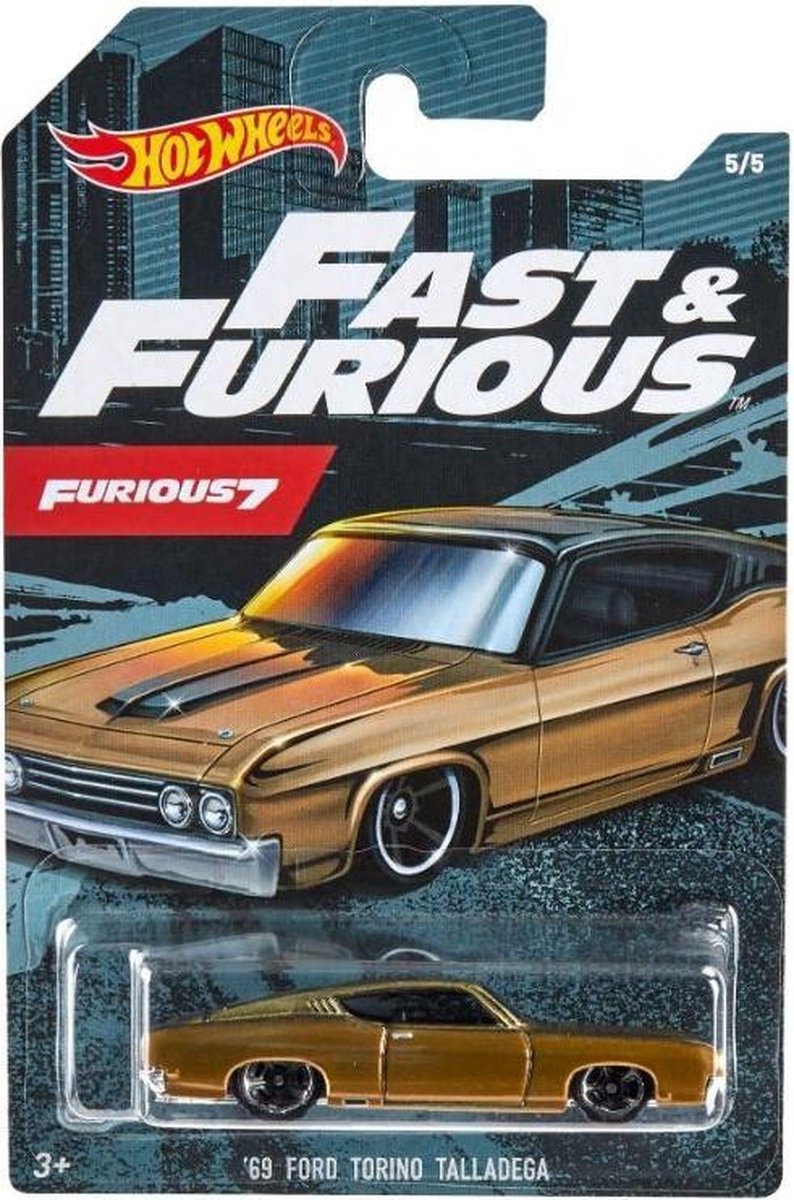 Hot Wheels Fast & Furious Auto Ford 7,3 Cm Goud