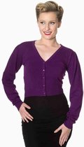 Dancing Days Cardigan -L- LITTLE LUXURY CROPPED Paars