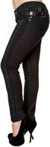 Banned Skinny fit broek -M- BLACK TARTAN Groen/Zwart