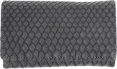 Croco portemonnee en sleuteletui - zwart - 11.5 x 7 cm