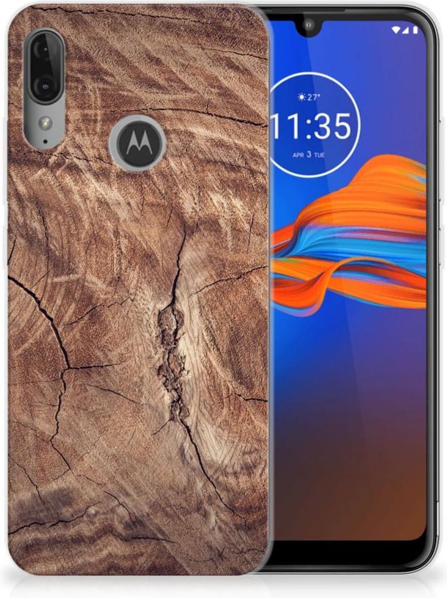 TPU Hoesje voor Motorola Moto E6 Plus Bumper Hoesje Tree Trunk