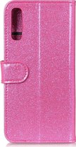 Honor 9X Pro Hoesje - Mobigear - Glitter Serie - Kunstlederen Bookcase - Roze - Hoesje Geschikt Voor Honor 9X Pro