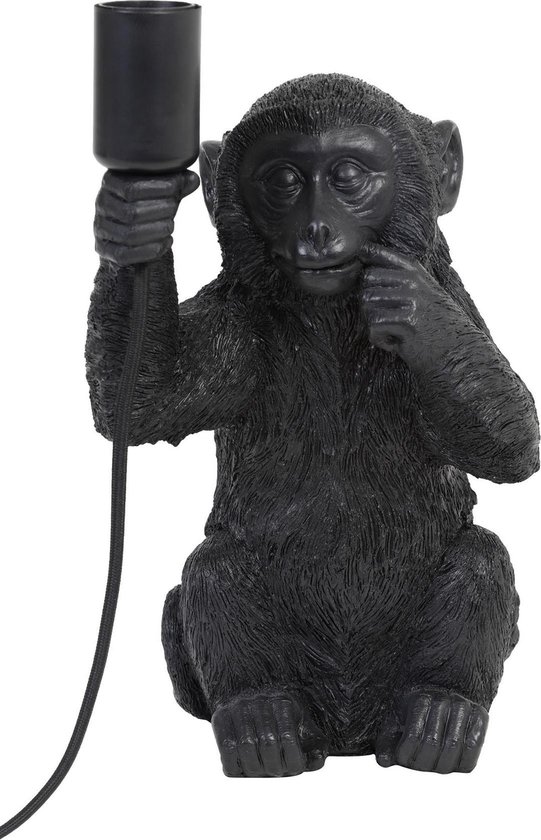 & Living Tafellamp Monkey - Zwart - 20x19,5x34cm - Bohemian - Woonkamer - | bol.com