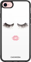 iPhone 8/7 hoesje glass - Kiss wink | Apple iPhone 8 case | Hardcase backcover zwart