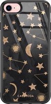 iPhone 8/7 hoesje glass - Counting the stars | Apple iPhone 8 case | Hardcase backcover zwart