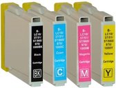 Print-Equipment Inkt cartridges / Alternatief 4 patronen BCMY Brother LC1000 / 970 | Brother DCP 150C/. 330 C/ 350C/ 357C/ 540 CN/ 560CN/ 750 CW/ 770CW/