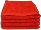 Handdoek 50x100 cm rood 4 stuks
