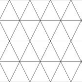 Origin Wallcoverings behang grafische driehoeken zwart wit - 347683 - 0,53 x 10,05 m