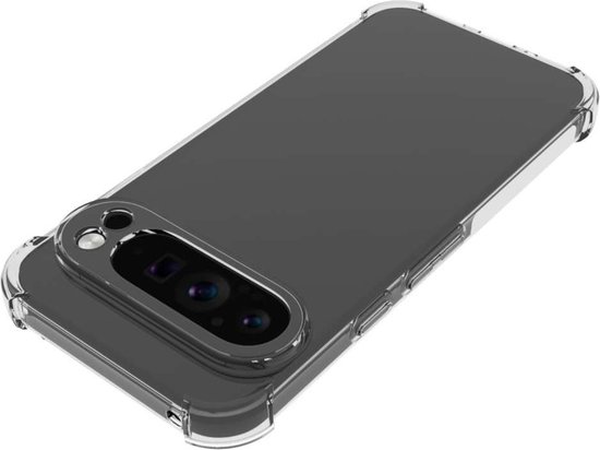 ShieldCase Shock Case adapté à la coque Google Pixel 9 Pro XL - Coque de téléphone avec pare-chocs antichoc - Couverture arrière transparente (transparente)
