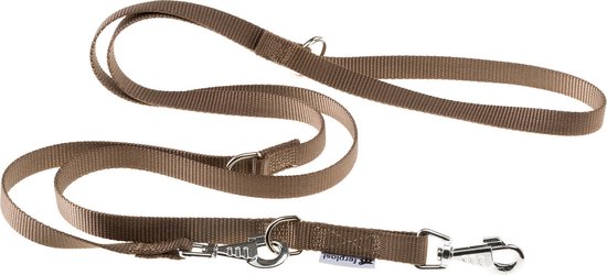 Foto: Adori traininglijn nylon bruin hondenriem 200x1 5 cm