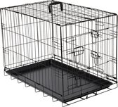 Adori Bench 2-Deurs Zwart - Hondenbench - 92x57x64 cm