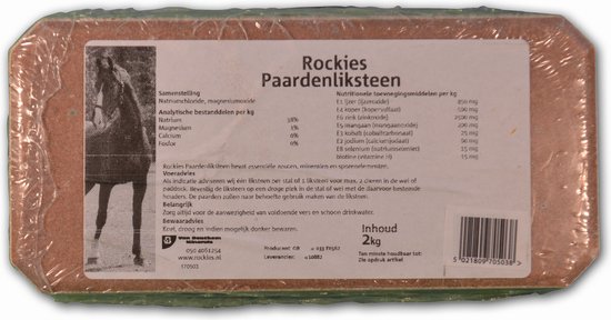 Foto: Rockies liksteen paard naturel 10 kg