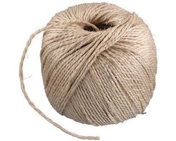 Touw - 150 meter - op rol - 3 mm - sisalvezels - 500 grams - naturel - sisal touw