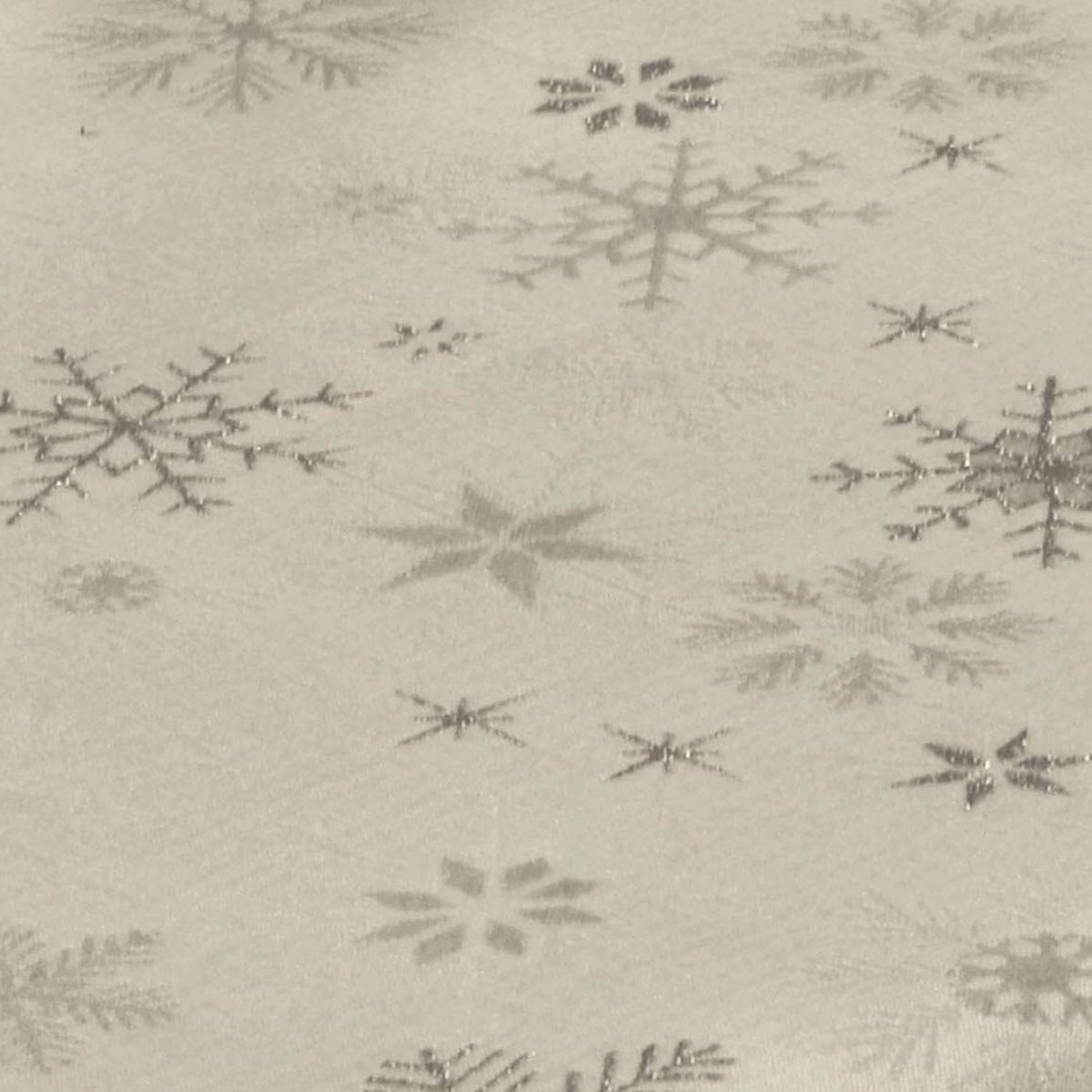 Unique Living tafellopers - 2x - zilver - sneeuwvlokken - 150 x 45 cm - polyester