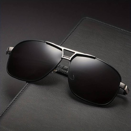 Nivard Zonnebril Voor Heren - Piloten Zonnenbrillen - Zonnenbril - Sun Glasses - Sunglasses - Techno Bril - Rave & Festival - Premium Quality - Rood/Goud van Nivard — afbeelding 2