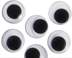 *** Wiebel ogen 10 stuks Knutselen - Creëer grappige gezichten met 10x Zelfklevende wiebel oogjes Traktatie - 20 mm - van Heble® ***