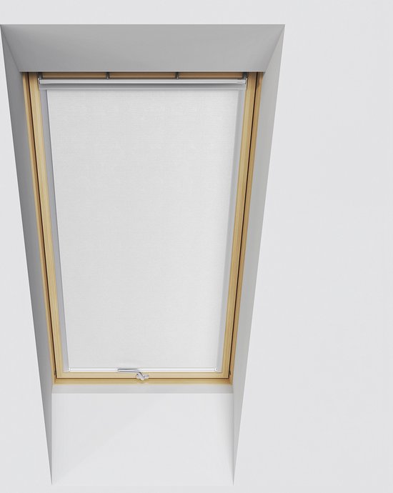 Store enrouleur occultant facile à fixer, conçu pour VELUX MK04, Wit - Installation rapide, aucun perçage requis