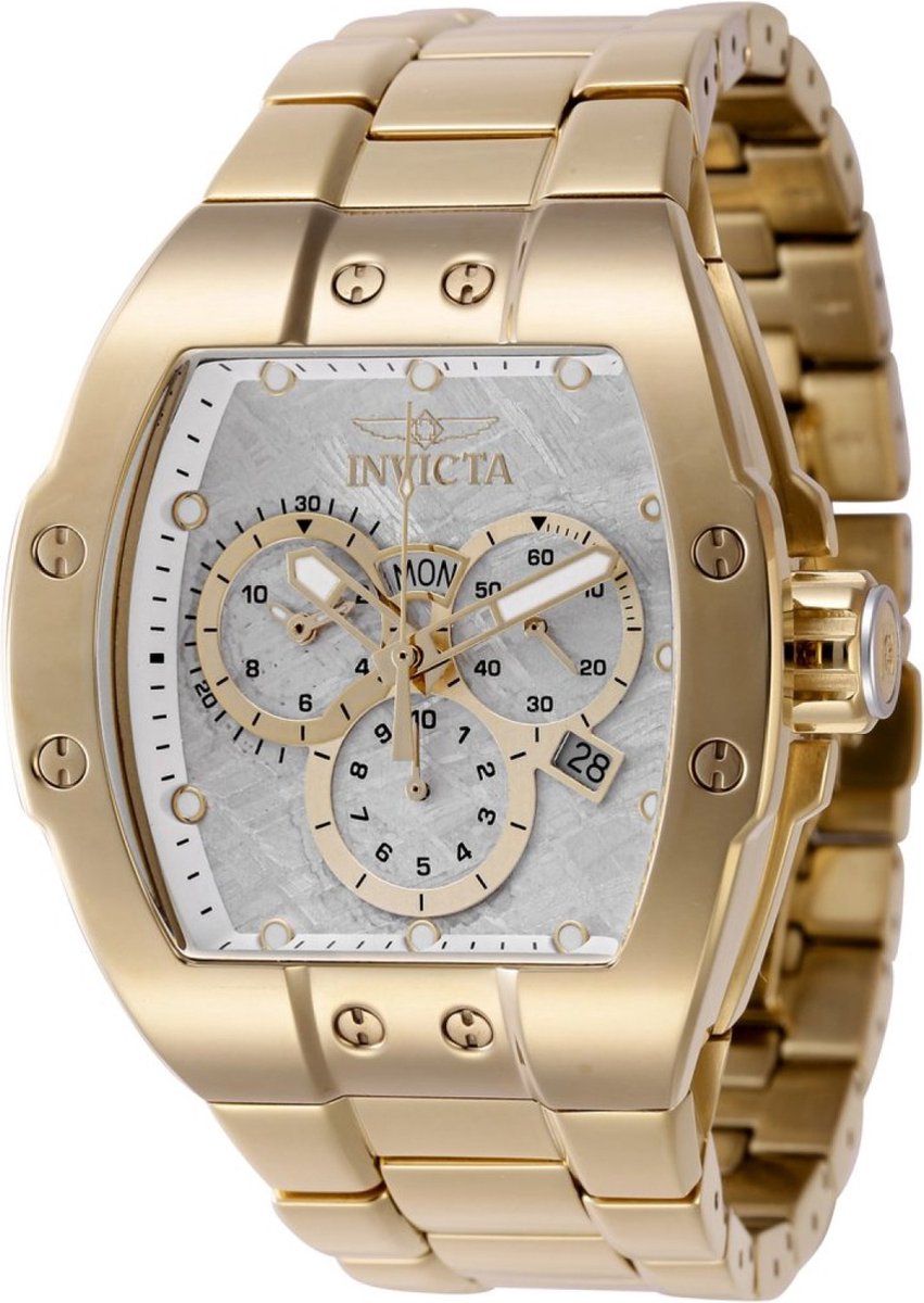 Invicta S1 Rally 45695 Heren Horloge - Waterdicht - Analoog - Quartz Uurwerk - Roestvrij Staal met parelmoeren Wijzerplaat - 44mm