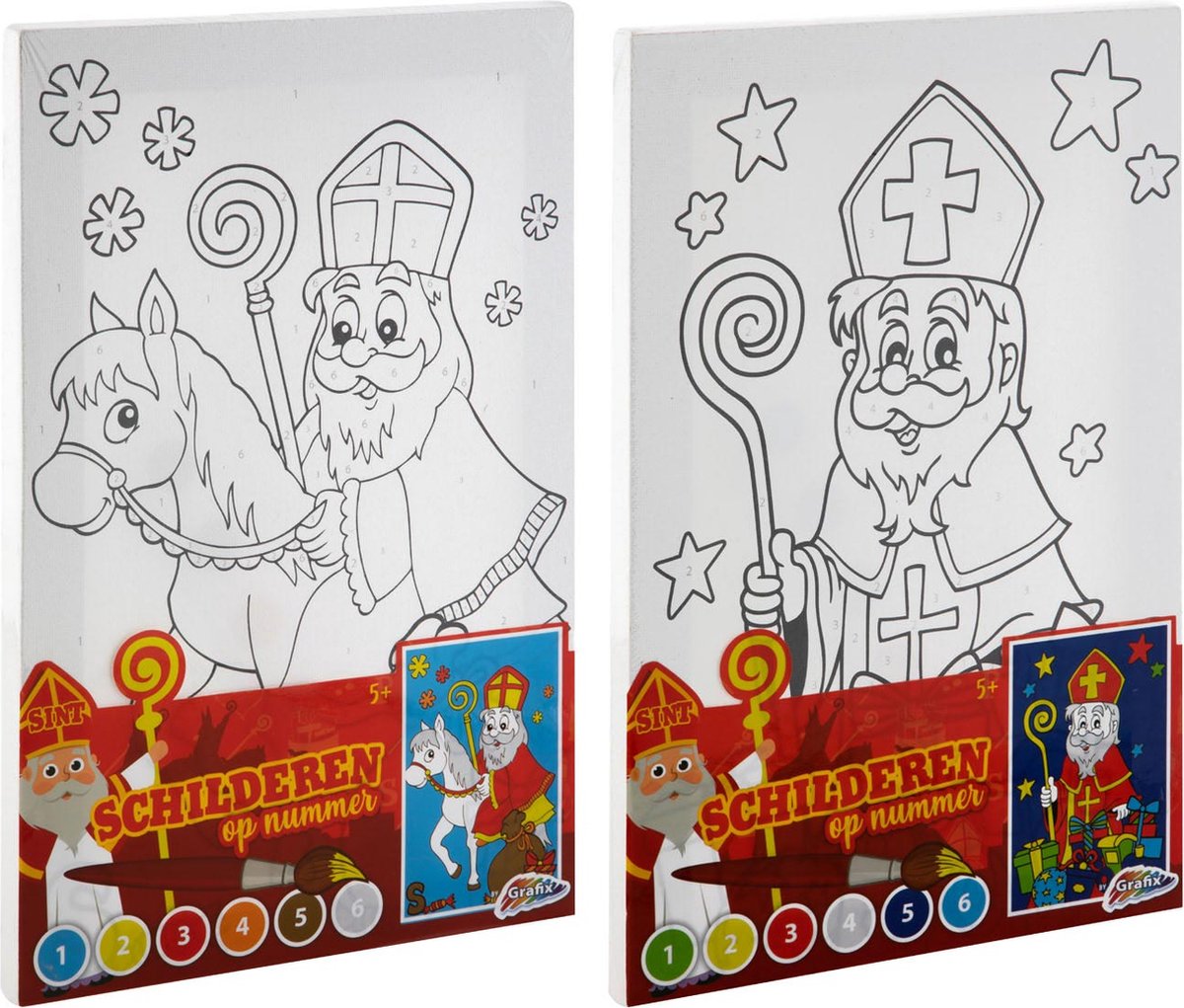 Goedkoopste Grafix Sinterklaas Canvas Schilderen Op Nummer