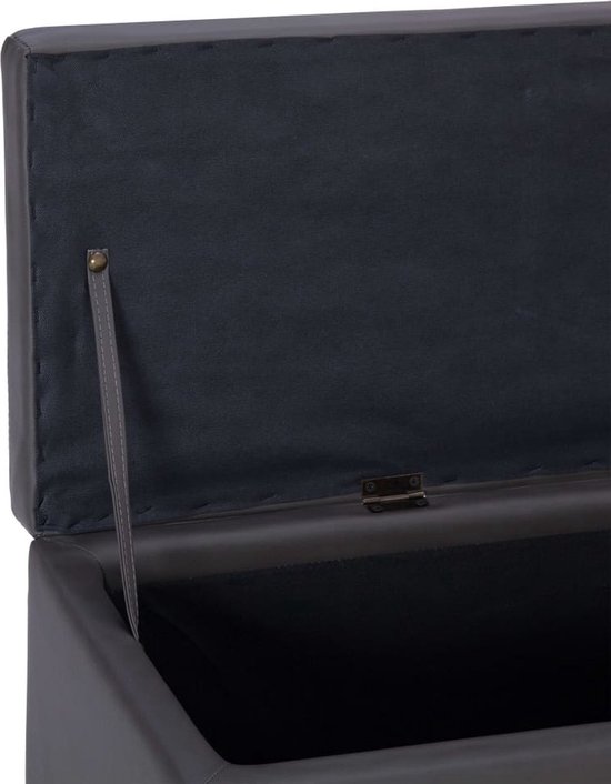 The Living Store Banc de rangement - Elegant - Banc - 116 x 39 x 44 cm - Grijs
